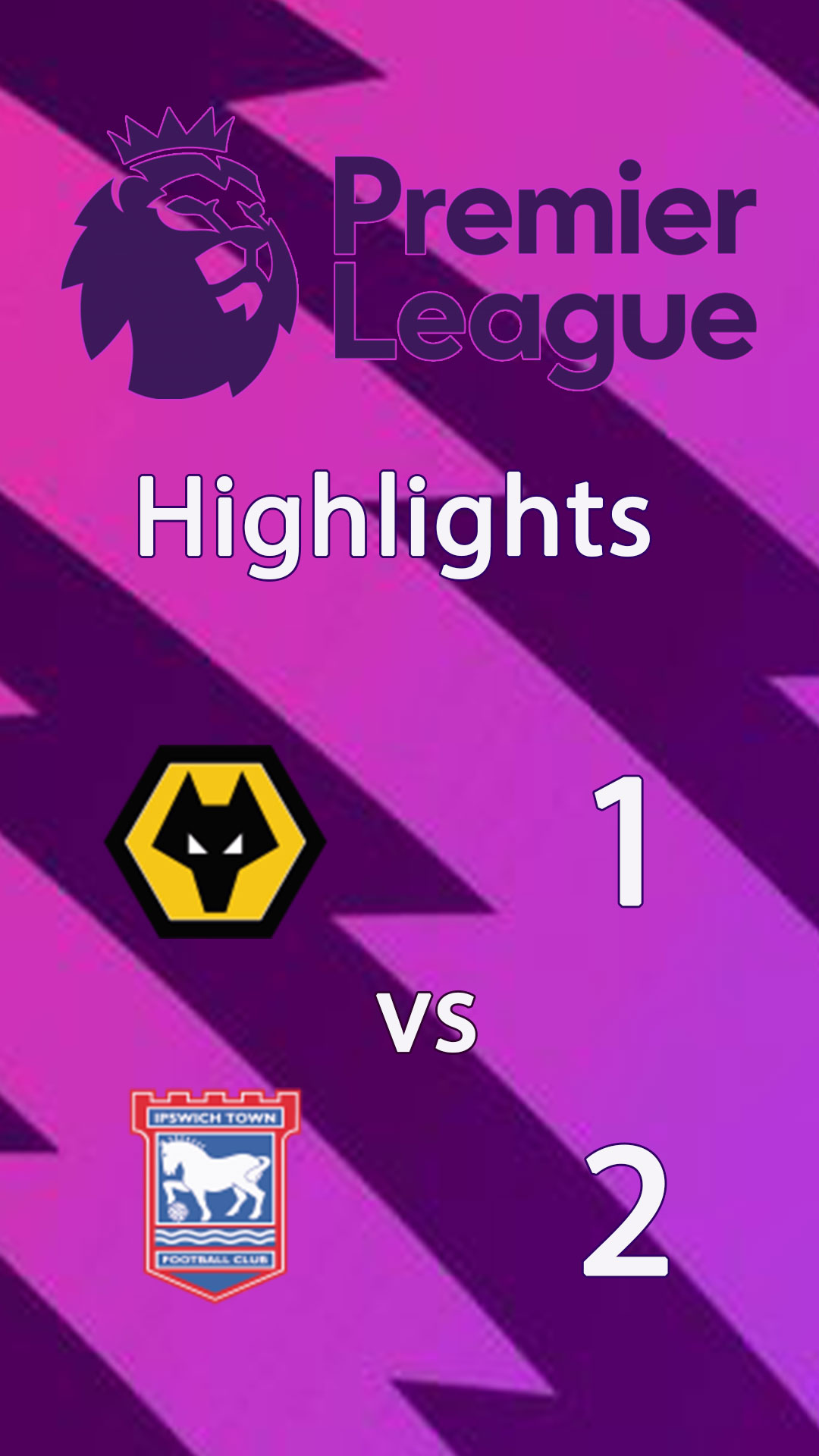 Wolverhampton Wanderers 1 - 2 Ipswich Town : Highlight Premier League 24/25
